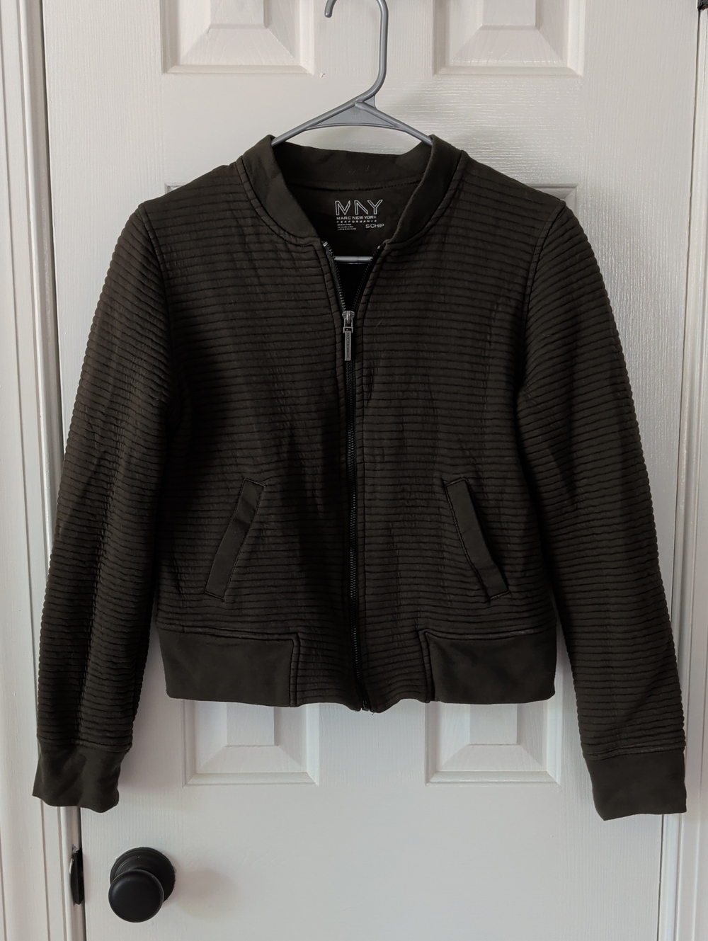 Marc New York Women's Olive Green Quilted Bomber Jacket